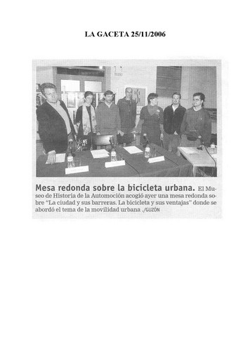  Dossier Prensa 2006. Guardabarros. Comité de Bici Urbana Salamanca.