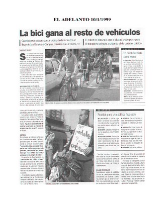  Dossier Prensa 1999. Guardabarros. Comité de Bici Urbana Salamanca.