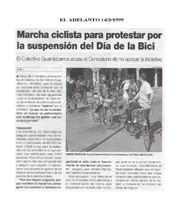  Dossier Prensa 1999. Guardabarros. Comité de Bici Urbana Salamanca.